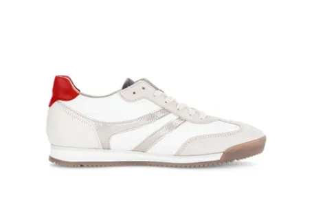 Gabor Trendy White and Red Trainer|8343014