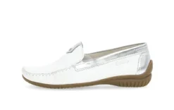 Gabor White and Silver Comfort Slip On|8609050W