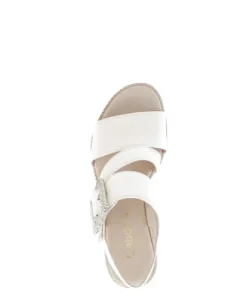 Gabor White Wedge Sandal|8477120