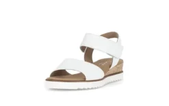 Gabor White Wedge Strap Sandal|8275050