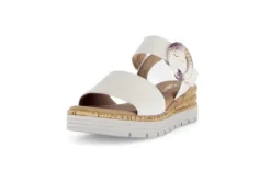 Gabor White Wedge Strap Sandal|8270652