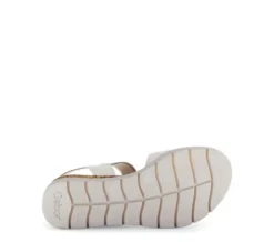 Gabor White Wedge Strap Sandal|8270652