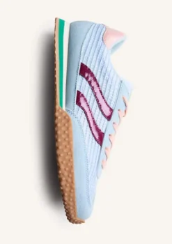 Gioseppo Leather and Mesh Baby Blue Trainer||78029BLU