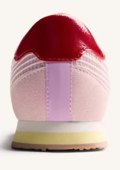 Gioseppo Pink Leather and Mesh Trainer|78029PNK