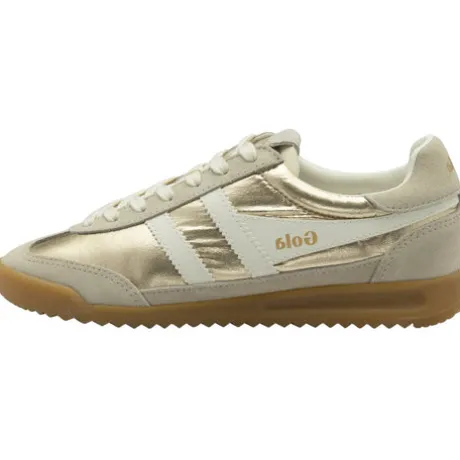 Gola Gold and Off White Trainer|CLB858YW