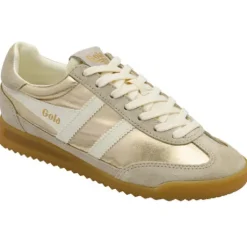 Gola Gold and Off White Trainer|CLB858YW