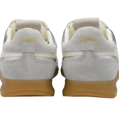 Gola Silver and Off White Trainer|CLB858JW
