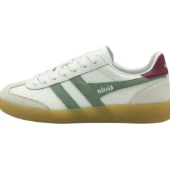 Gola White, Green, Cerise and Gum Trainer|CLB744WN