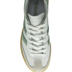 Gola White, Green, Cerise and Gum Trainer|CLB744WN