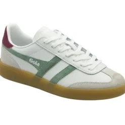 Gola White, Green, Cerise and Gum Trainer|CLB744WN