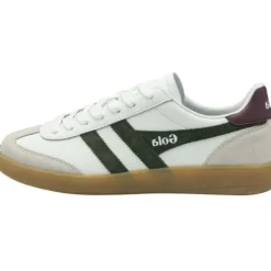 Gola White, Khaki, and Gum Trainer|CMB744WF