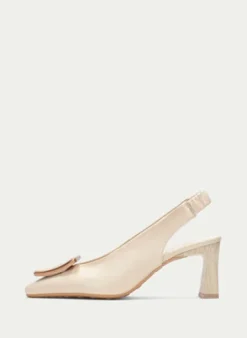 Hispanitas Beige High Heel Sling Back|HV264762