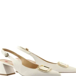 Hogl Beige Leather Sling Back|1046231200