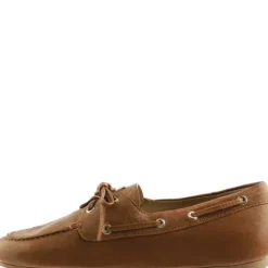 Hogl Brown Leather Boat Shoe|1005462200