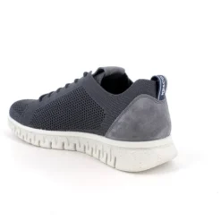 Igi & Co Navy fabric and Suede Trainer|1111200