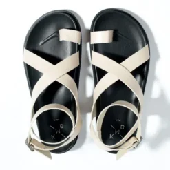 KMB Latte Leather Strap Sandal|A7722L