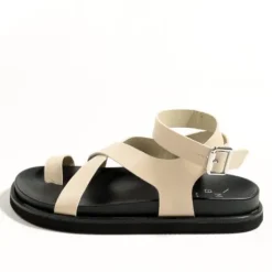 KMB Latte Leather Strap Sandal|A7722L