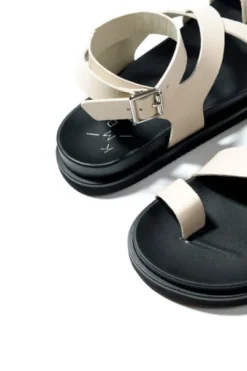 KMB Latte Leather Strap Sandal|A7722L