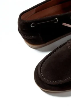 KMB Soft Dark Brown Suede Moccasin|A7600D