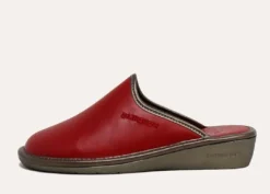 Nordika Red Leather Slipper|3478DROJ