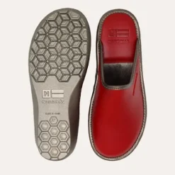 Nordika Red Leather Slipper|3478DROJ