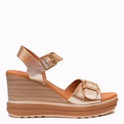 Oh My Sandals Gold Wedge Sandal|6003GLD