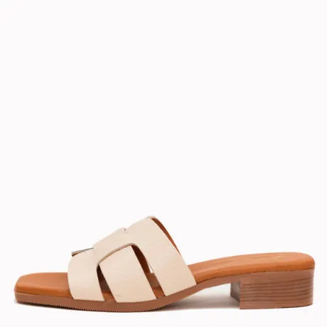 Oh My Sandals White Mule|5880WHT