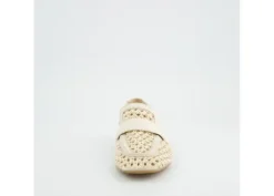 Paul Green Beige Braided Leather Loafer |1209019