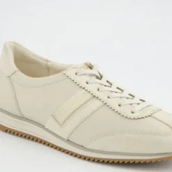 Paul Green Beige Leather Retro Trainer|5453159