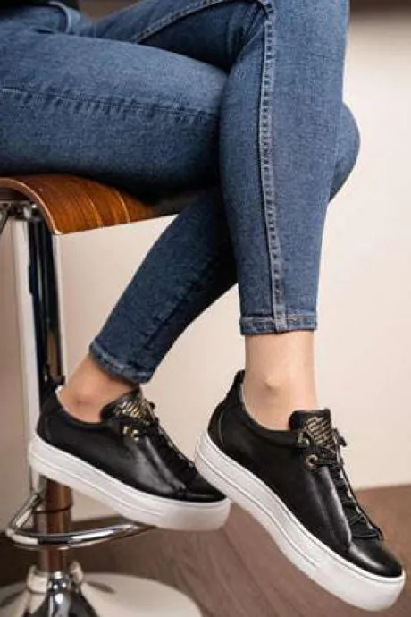 Paul Green Black Platform Trainer|5017028