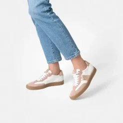 Paul Green White and Beige Suede Trainer|5437119