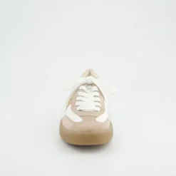 Paul Green White and Beige Suede Trainer|5437119