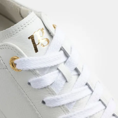 Paul Green White Leather Platform Trainer|5241000