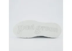 Paul Green White Leather Platform Trainer|5418030