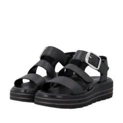 Remonte Black Platform Sandal|D3N5000
