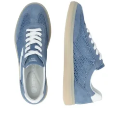 Remonte Blue Cut-Out Suede Trainer |D2C0814