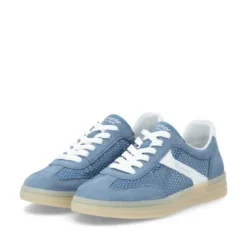 Remonte Blue Cut-Out Suede Trainer |D2C0814