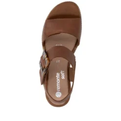 Remonte Brown Wedge Sandal|D2L5324