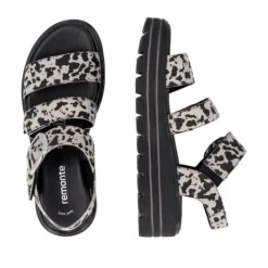 Remonte Cow Print Platform Sandal|D3N5060