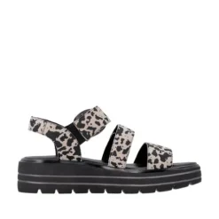 Remonte Cow Print Platform Sandal|D3N5060