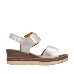 Remonte Light Gold Wedge Sandal|D2L5390