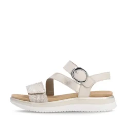 Remonte Metallic Beige Sandal|D1J6490