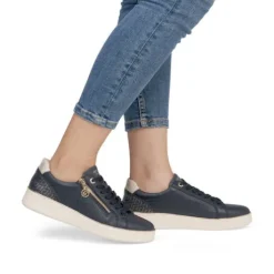 Remonte Navy Mini Wedge Trainer|D2E0014N