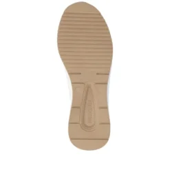 Remonte White and Sage Wide Fit Wedge Trainer|D0T0182