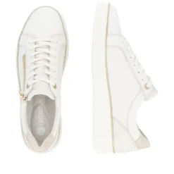 Remonte White Mini Wedge Trainer|D2E0080W