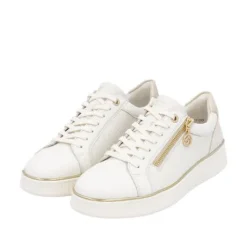 Remonte White Mini Wedge Trainer|D2E0080W