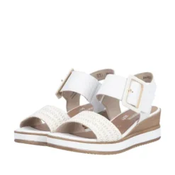 Remonte White Wedge Sandal|D645381