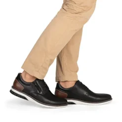 Rieker Black and Tan Comfort Shoe|1441200