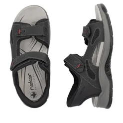 Rieker Black Comfort Sandal|2695300
