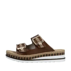 Rieker Brown Wedge Sandal|V795524BR